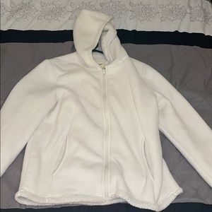 Cream colored zip up hoodie